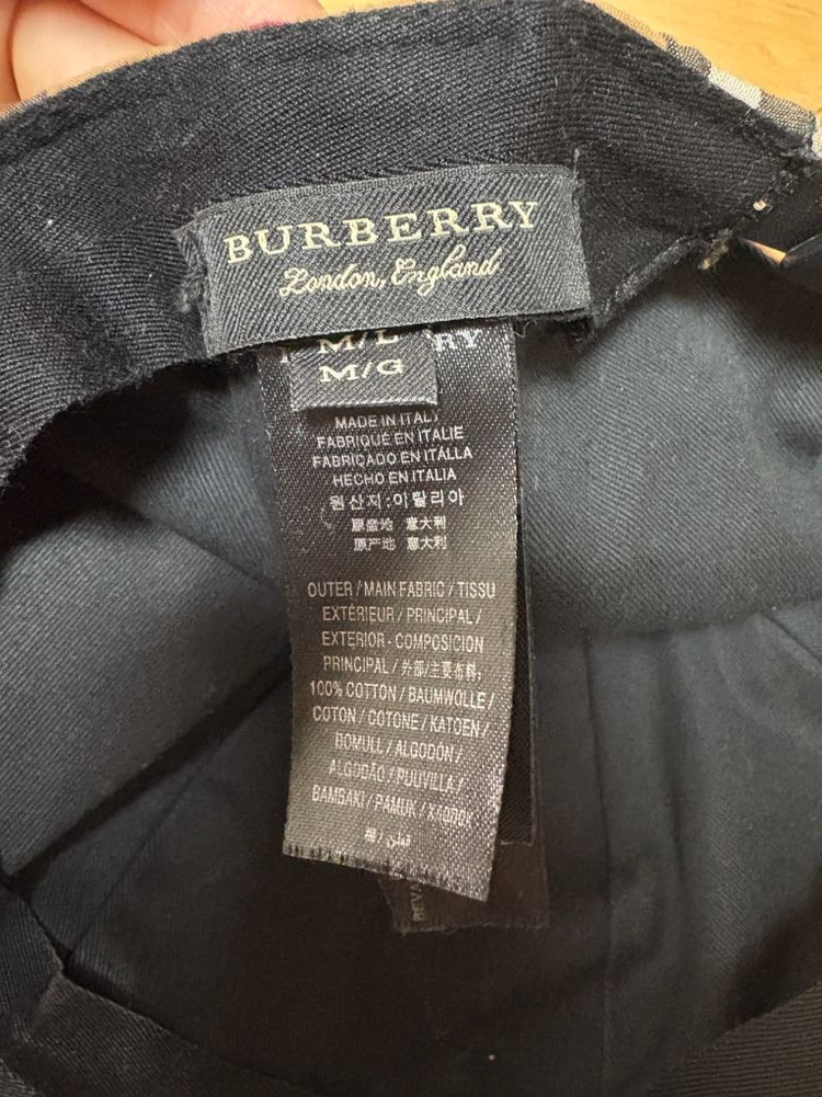 버버리 체크 레인보우 볼캡모자 M/L 이미지