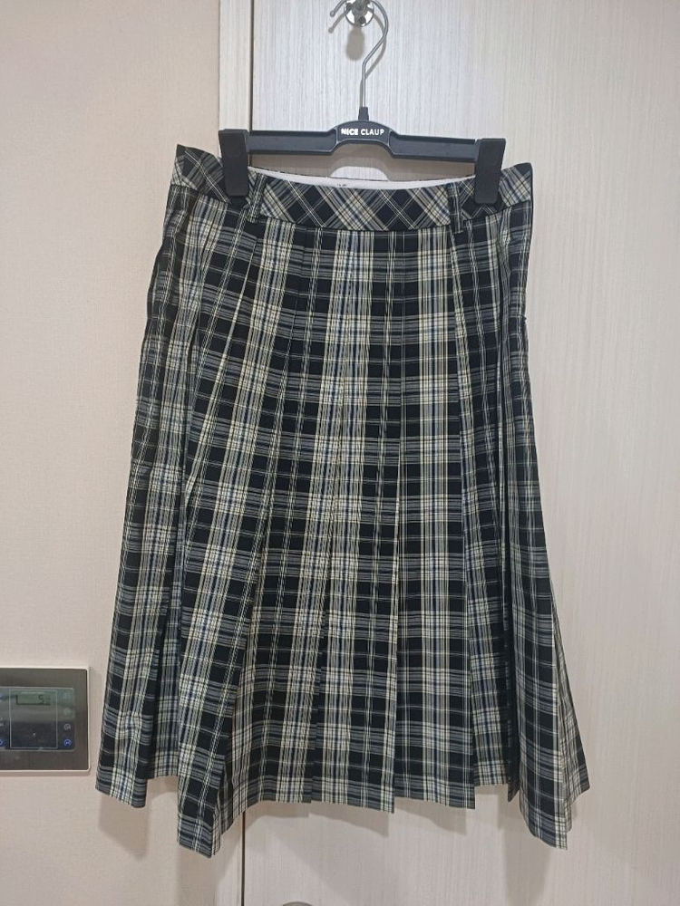 앤유 체크 플리츠 스커트 (55) 이미지