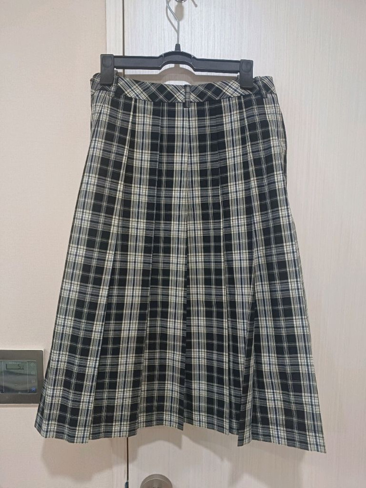 앤유 체크 플리츠 스커트 (55) 이미지