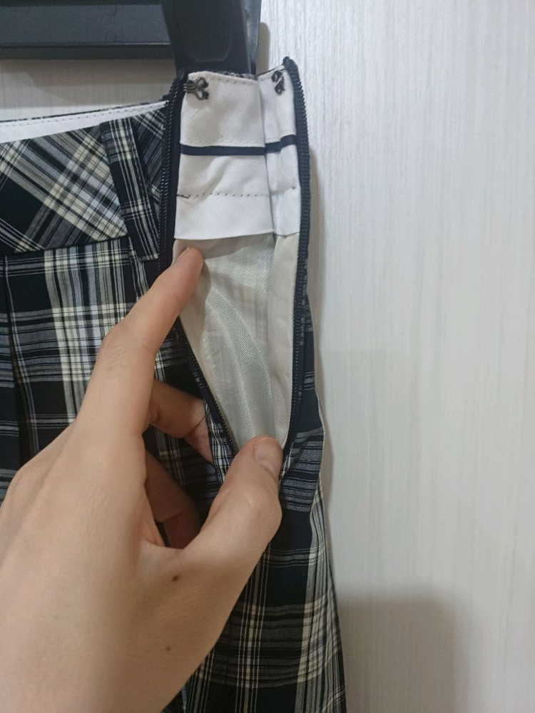 앤유 체크 플리츠 스커트 (55) 이미지