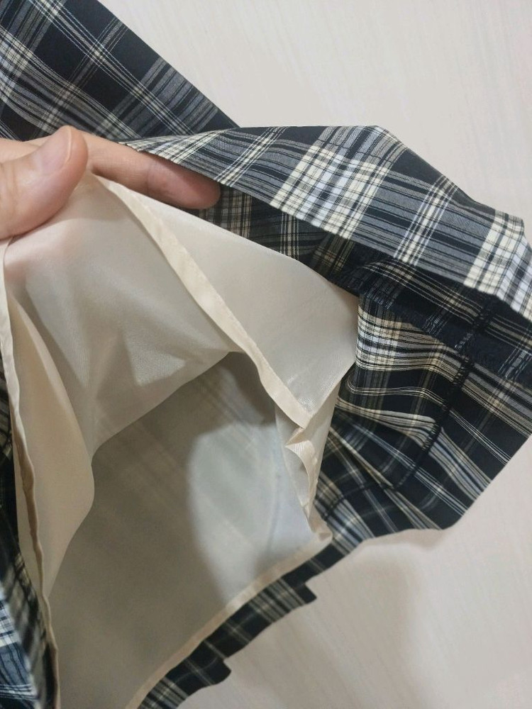 앤유 체크 플리츠 스커트 (55) 이미지