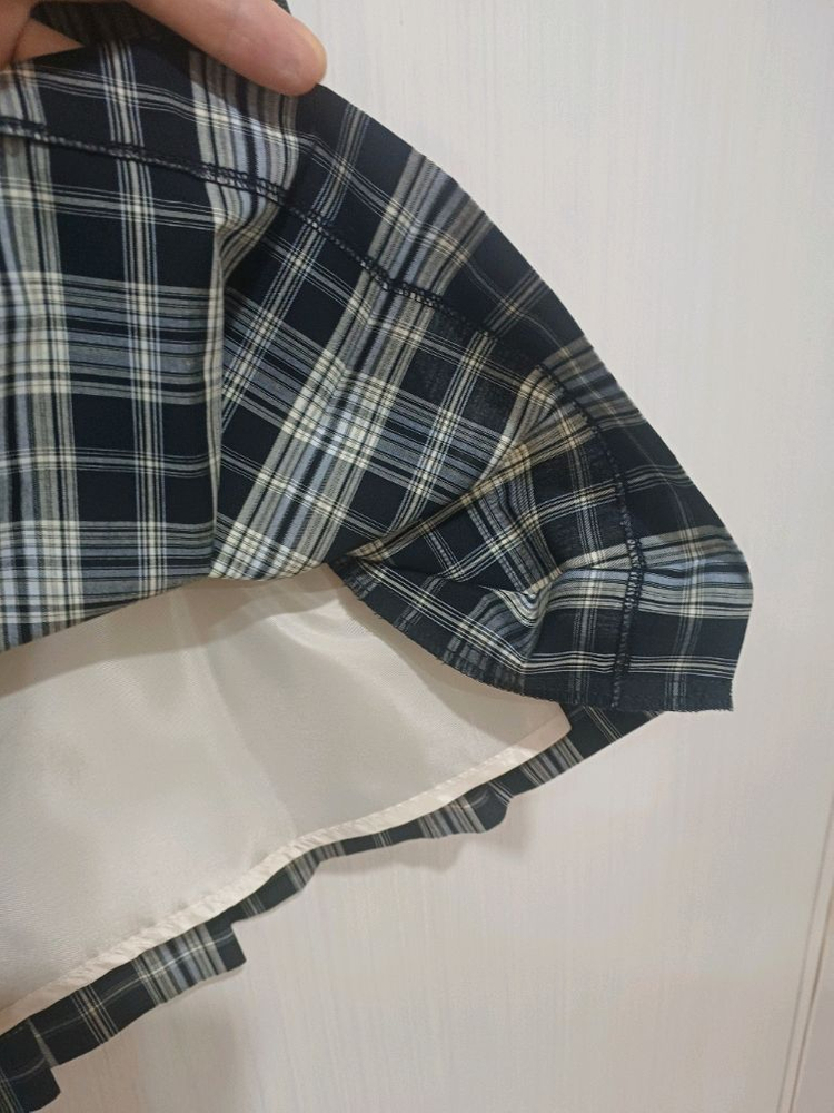 앤유 체크 플리츠 스커트 (55) 이미지