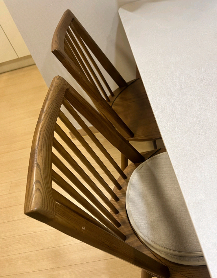 포세린세라믹 애쉬원목 6인용 식탁 세트 (테이블, 의자 3개, 벤치형 1개), 라미에스 이미지