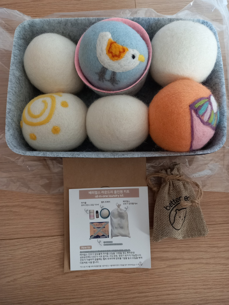 베러얼스 건조기 양모볼 6p + 프라그란스 오일 10ml 이미지