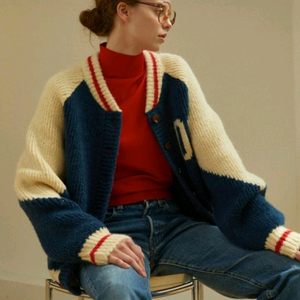 그린버터 알파카 니트 가디건/프리 이미지