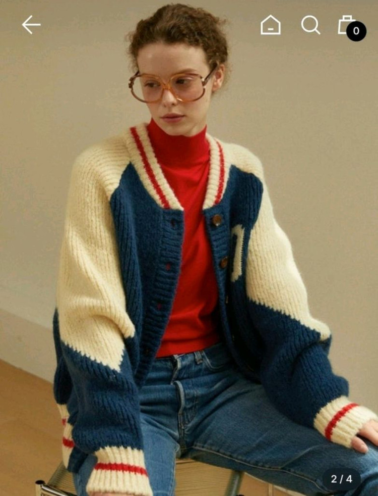 그린버터 알파카 니트 가디건/프리 이미지