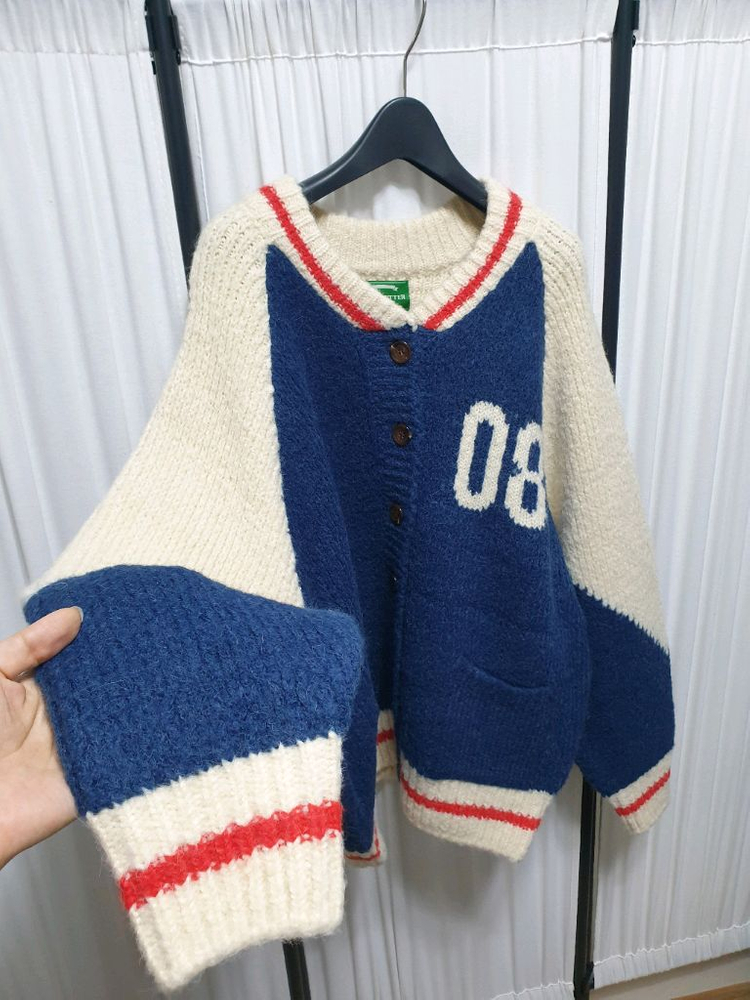 그린버터 알파카 니트 가디건/프리 이미지