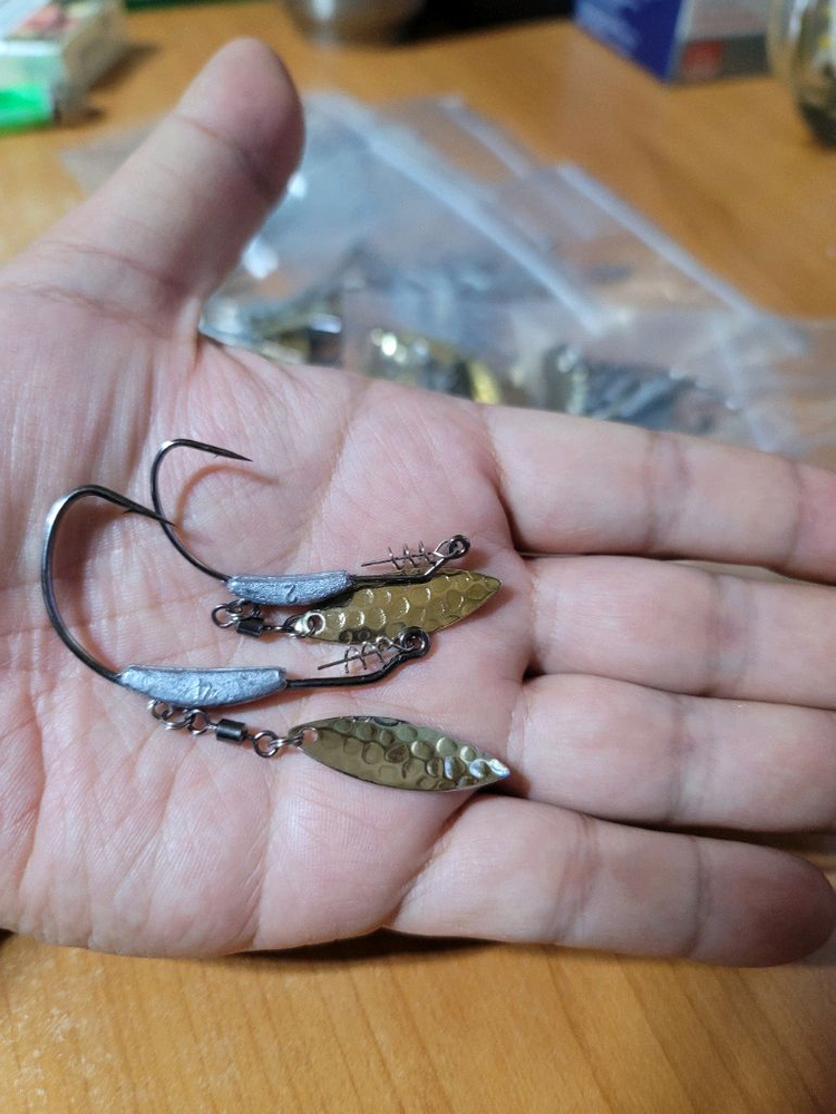 락스피너 (총36개)+그룹웜1봉 배스낚시 루어낚시 이미지