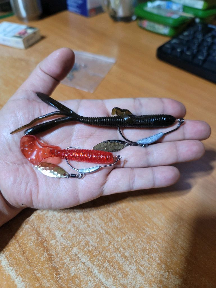 락스피너 (총36개)+그룹웜1봉 배스낚시 루어낚시 이미지