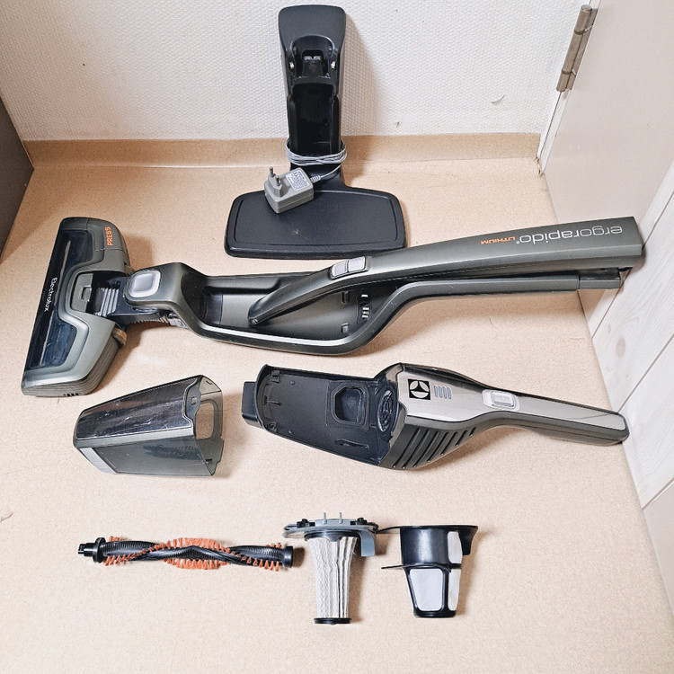 정상작동 일렉트로룩스 무선청소기 배터리43분 그레이 2in1 스틱+핸디형 이미지