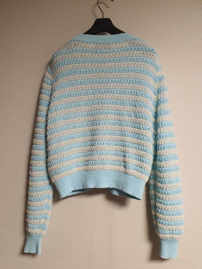 랑방컬랙션 컬러 라인 루슈 니트 가디건 프리사이즈 정품 이미지