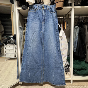 러브미우 자체제작 와이드 청바지 롱M 이미지