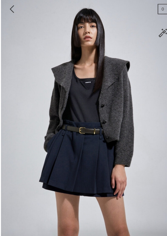 시스템 SYSTEM 카멜 블렌드 세일러 칼라 가디건 프리사이즈 이미지