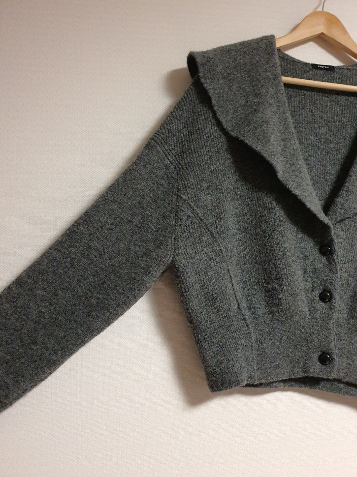 시스템 SYSTEM 카멜 블렌드 세일러 칼라 가디건 프리사이즈 이미지