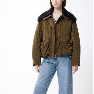 시스템 system 세일러 니트 카라 퀼팅 패딩 점퍼 55 사이즈 정품 이미지