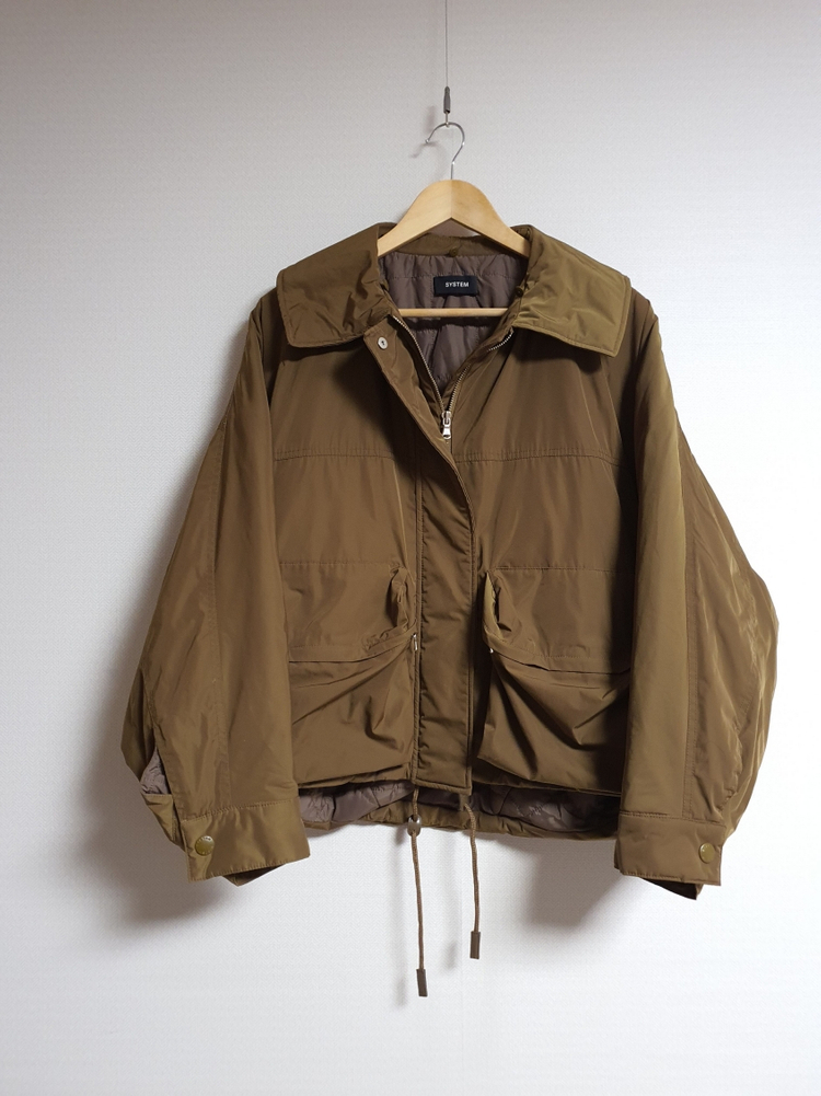 시스템 system 세일러 니트 카라 퀼팅 패딩 점퍼 55 사이즈 정품 이미지