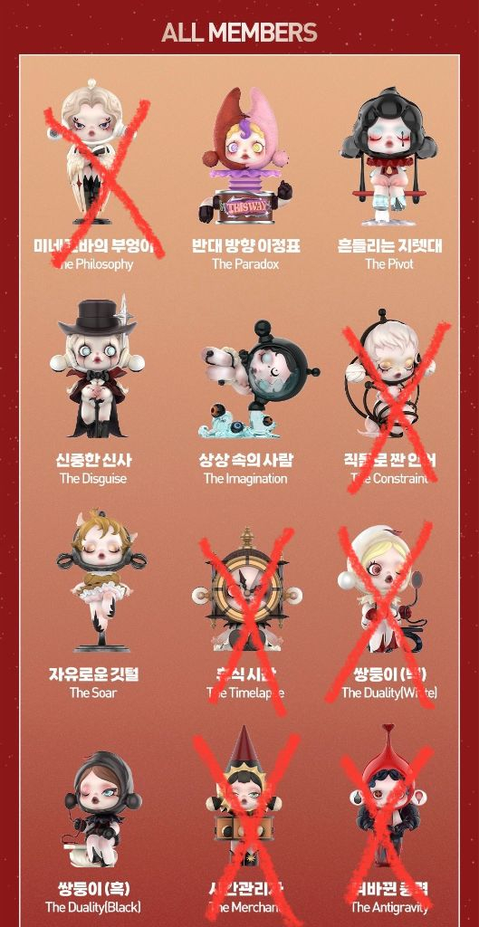 팝마트 스컬판다 현실세계 시리즈중 6개 일괄 이미지