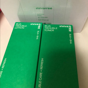 (새상품)이니스프리 비자 트러블 토너+로션+화장솜 이미지