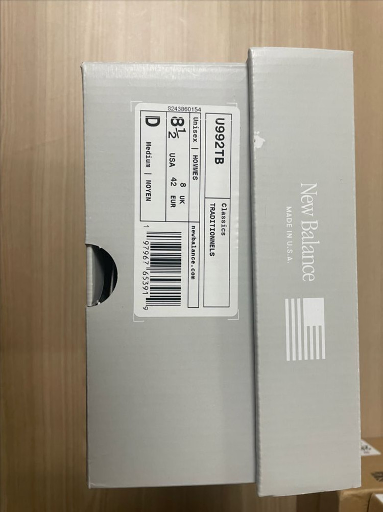 뉴발란스 992 메이드 인 USA 코어 블랙 이미지