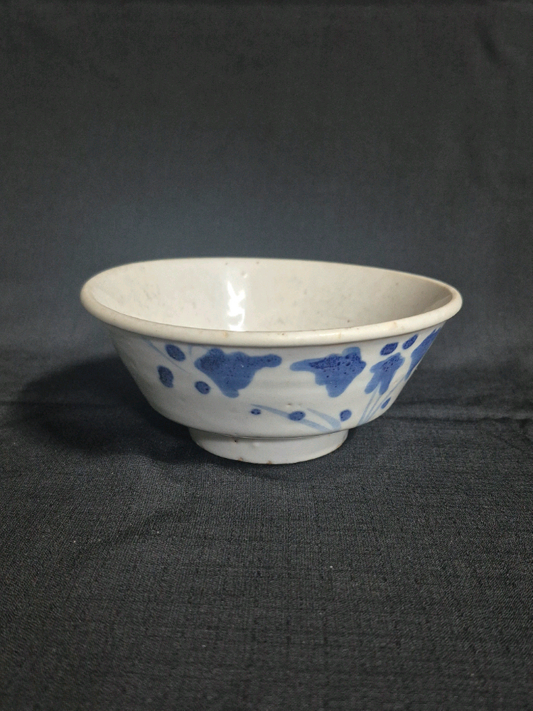 청화 백자 화초 다완 잔 사발 이미지