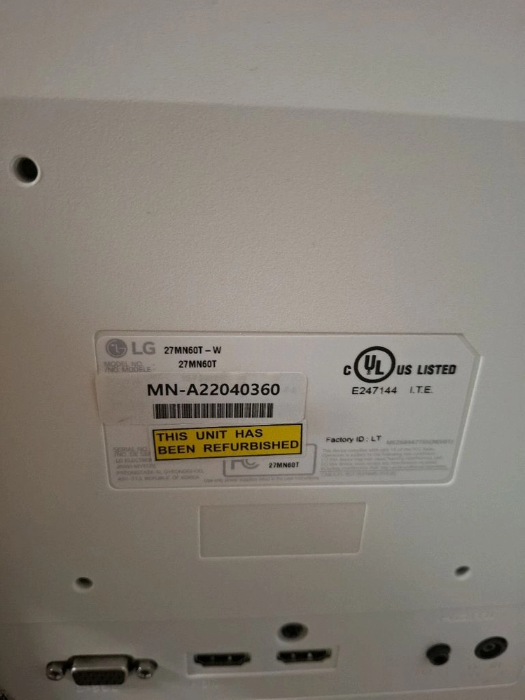 LG 27MN60T-W 모니터 판매 합니다 이미지