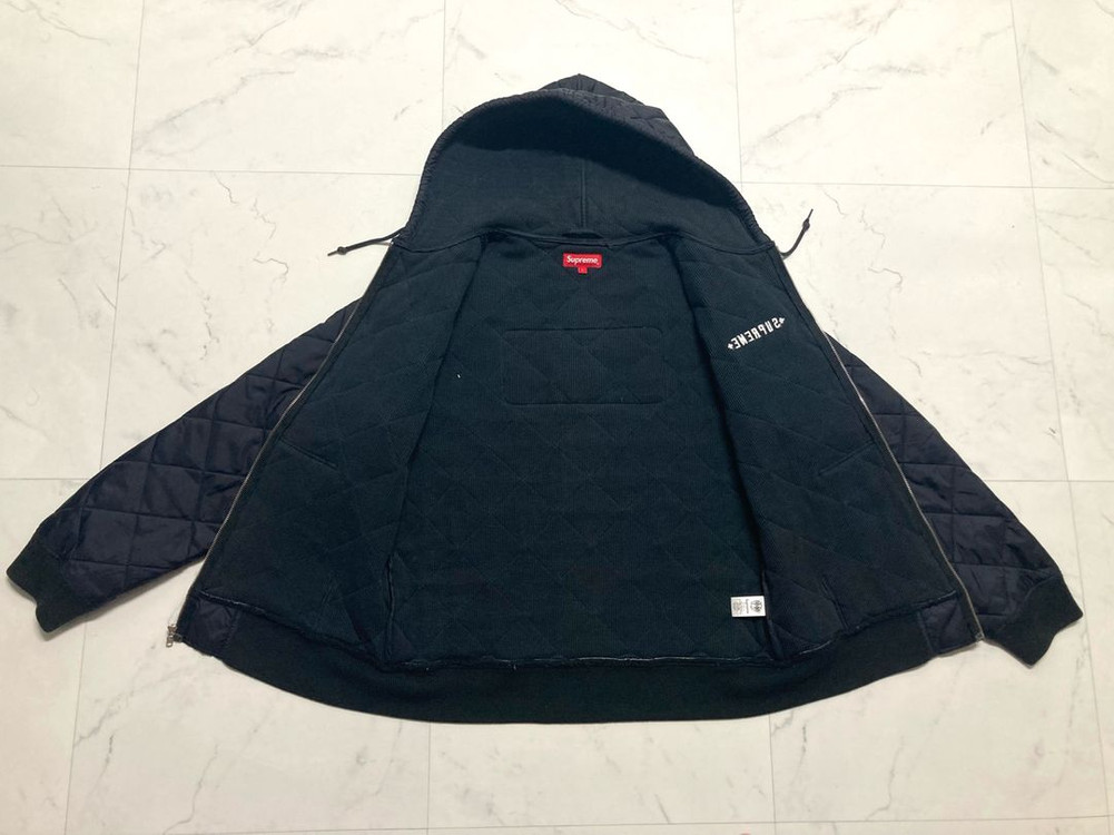 슈프림x인디펜던트 15FW 퀼팅 후드 집업 자켓 L, 100-105 이미지