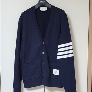 [3]톰브라운 사선완장 코튼 가디건 네이비 이미지