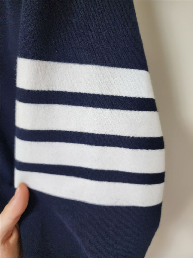 [3]톰브라운 사선완장 코튼 가디건 네이비 이미지