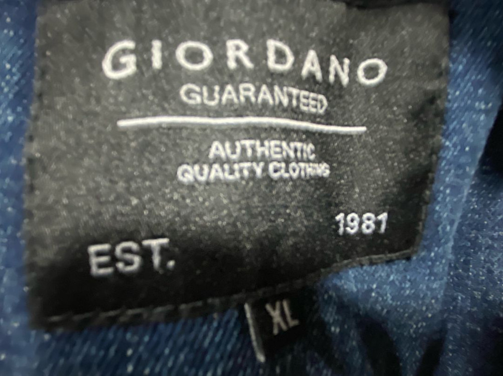 남성 지오다노 청자켓 XL 데님 점퍼 GIORDANO 이미지