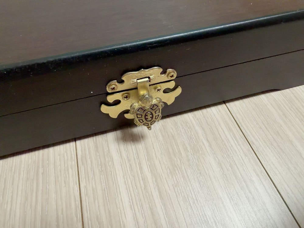 휴대용 알약통 케이스 원목 비타민 약수납장 상비약 약서랍장 미니 약통 중형 우드 지류함 나무색 이미지