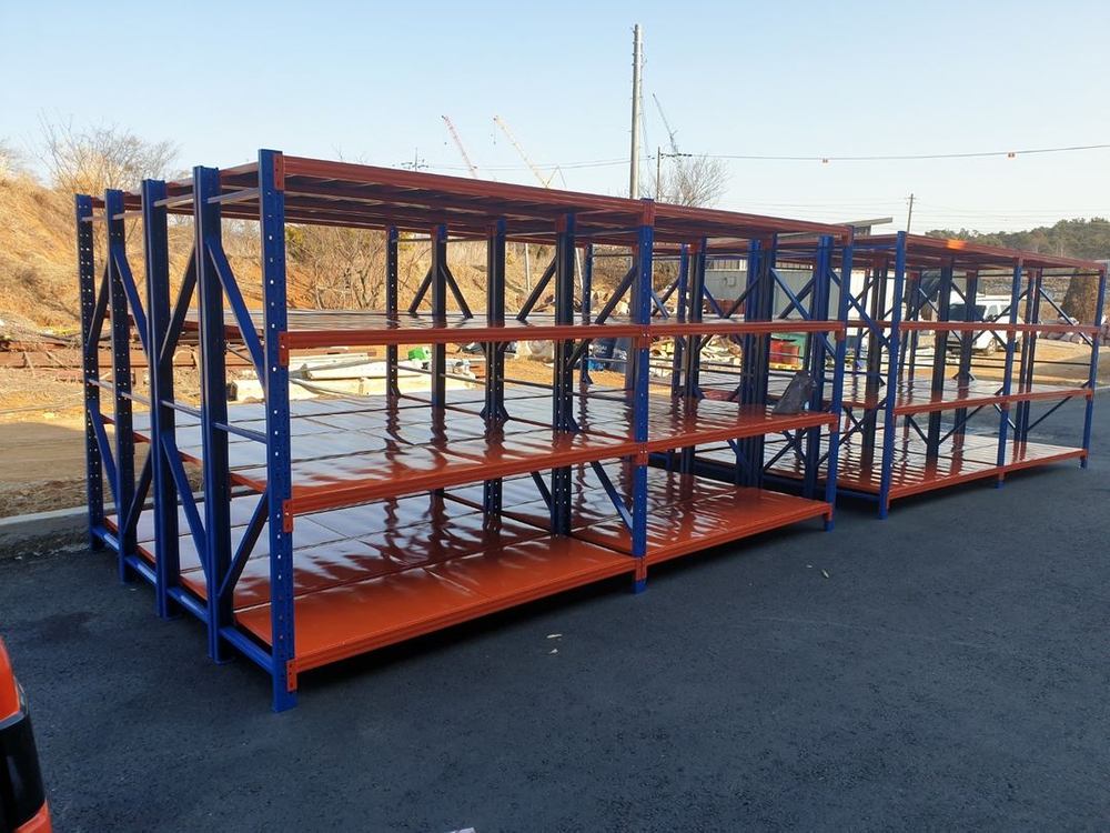 쇼핑몰 공장 창고 매장용 철제다이 철제선반 무볼트앵글 새제품 이미지