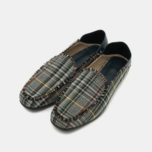 구호(KUHO) 체크 슬립 로퍼 그린 240 이미지