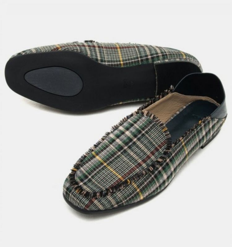 구호(KUHO) 체크 슬립 로퍼 그린 240 이미지