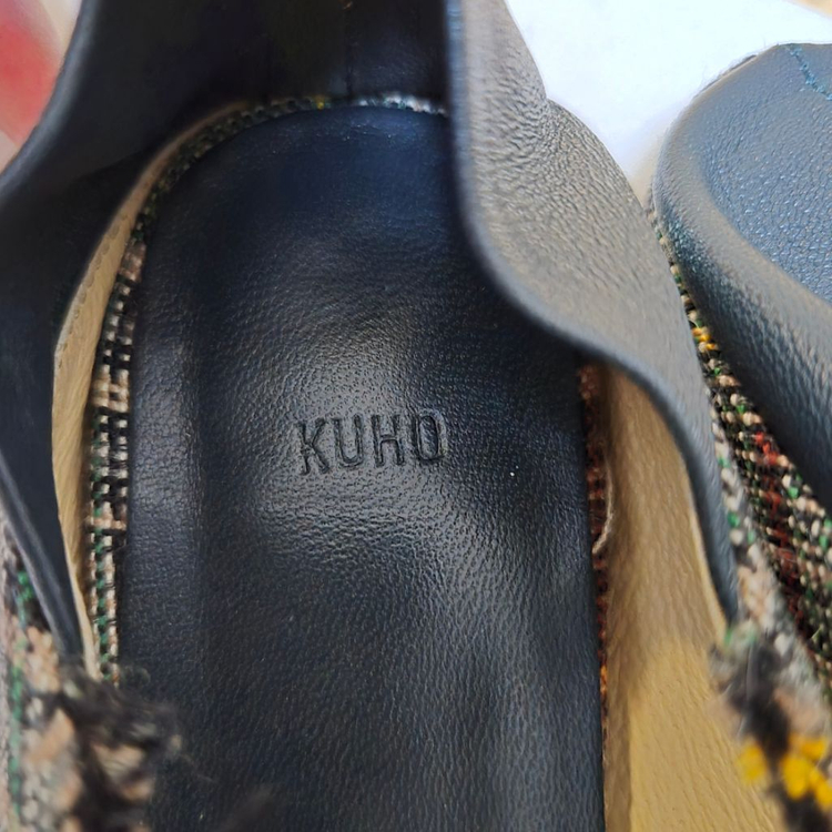 구호(KUHO) 체크 슬립 로퍼 그린 240 이미지