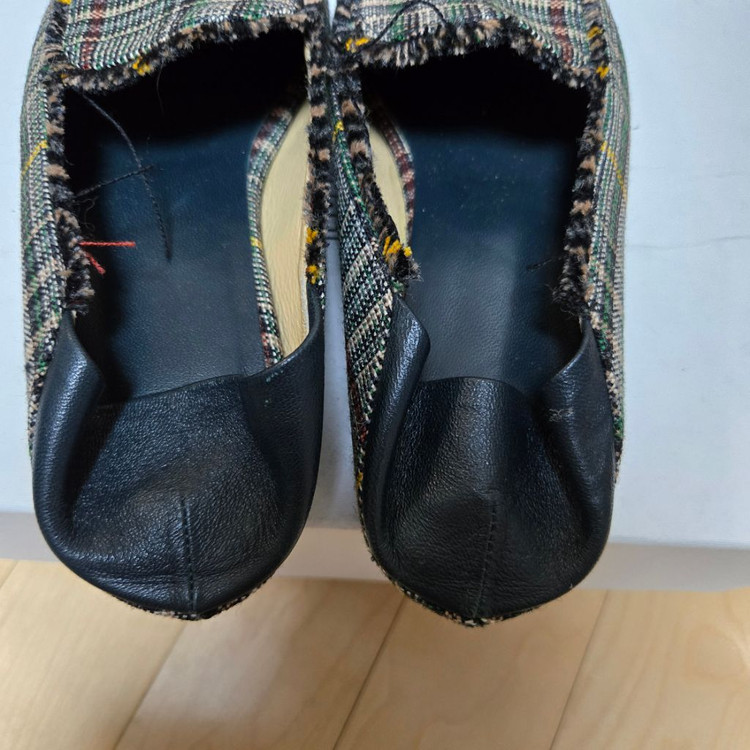 구호(KUHO) 체크 슬립 로퍼 그린 240 이미지