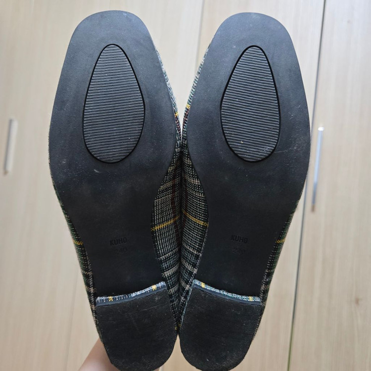 구호(KUHO) 체크 슬립 로퍼 그린 240 이미지