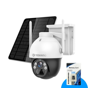 [CCTV] YESKAMO 예스카모 KR-Q30 태양광 PTZ 회전 CCTV / 무선 충전 고화질 이미지