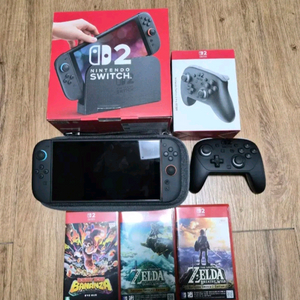 닌텐도스위치2 프로콘2 젤다야숨왕눈 동키콩 이미지