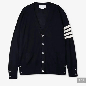 4사이즈 톰브라운 남성 사선완장 네이비 가디건 이미지