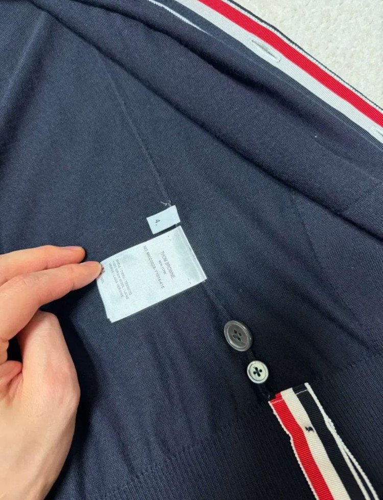 4사이즈 톰브라운 남성 사선완장 네이비 가디건 이미지