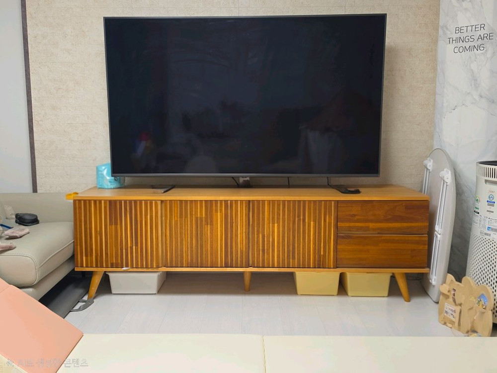 경기도 부천 원목 거실장 티비장 티비다이 tv장 1800 (신혼부부 깨끗, 상태AAA) 이미지