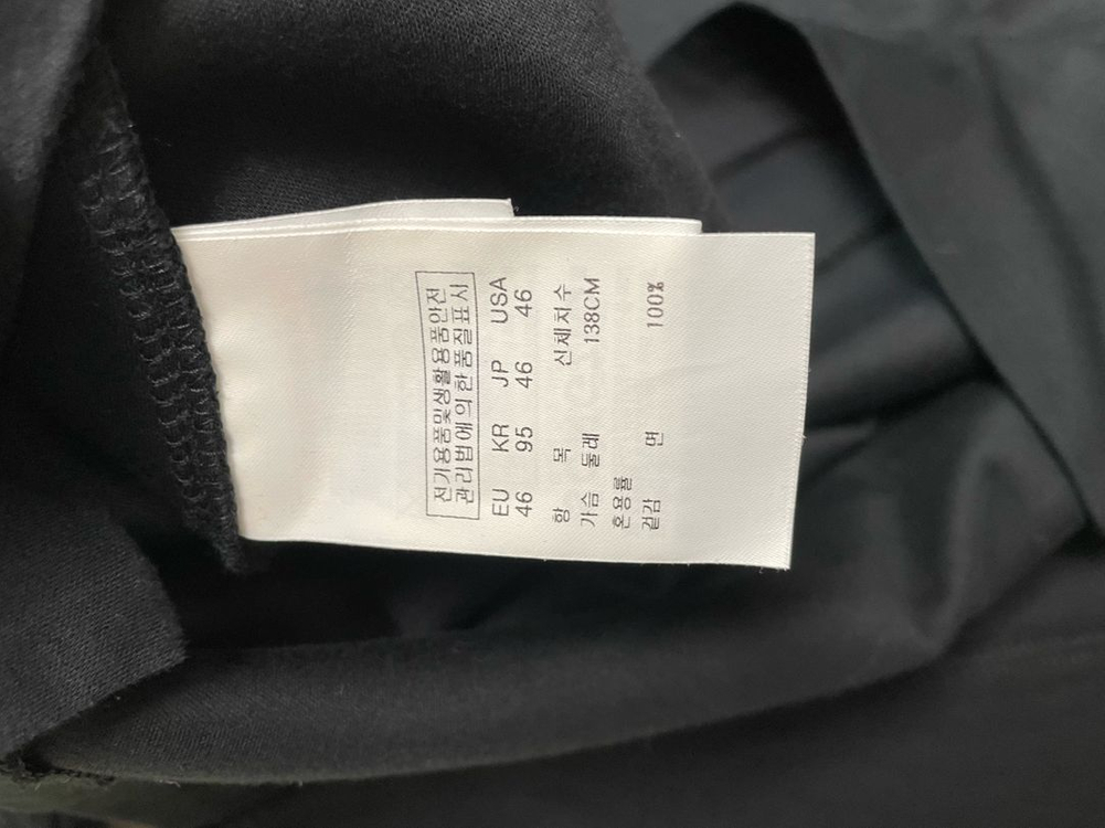 송지오옴므 비대칭 반팔 블랙 46 (오버핏) 이미지