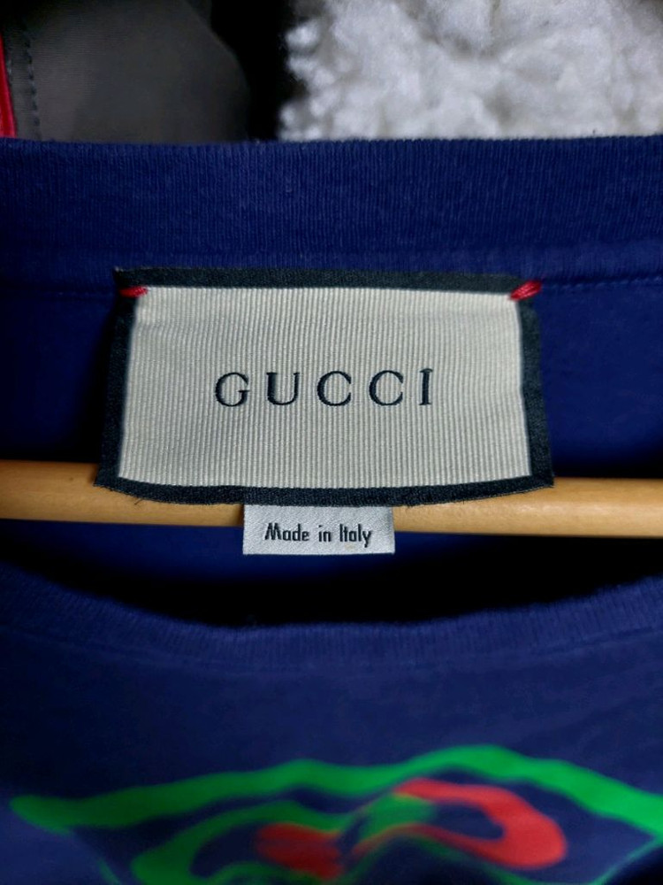 구찌 네이비 GG 로고 반팔 티셔츠 정품검수완료 L 이미지