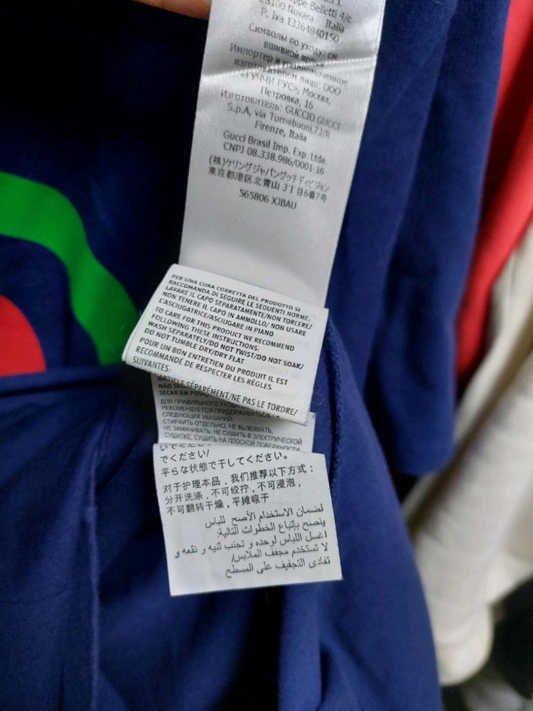 구찌 네이비 GG 로고 반팔 티셔츠 정품검수완료 L 이미지