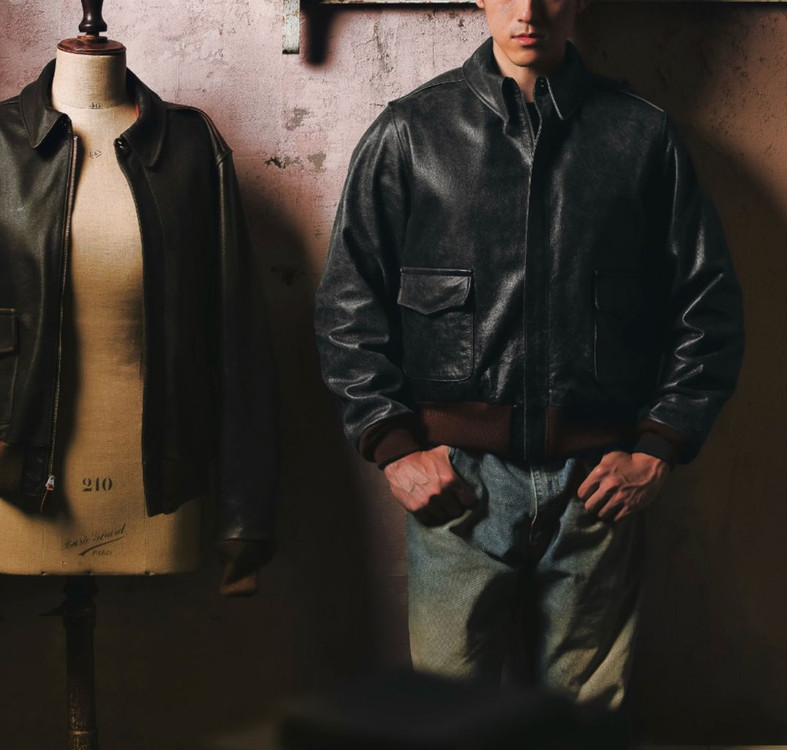 아카펠라클로딩 LOT.411 A-2레더 자켓 A2. 42size 이미지