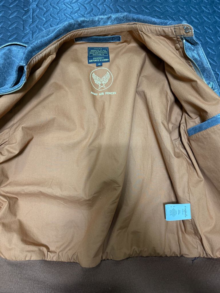 아카펠라클로딩 LOT.411 A-2레더 자켓 A2. 42size 이미지