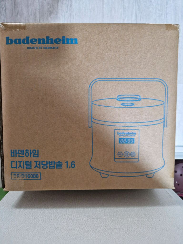 [바덴하임] 디지털 저당 밥솥 1.6L 화이트 3~4인용 DR-D160BB 저당밥 일반밥 혈당 당뇨 관리 이미지