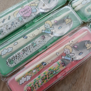 어린이 도시락 수저 세트 6개 이미지