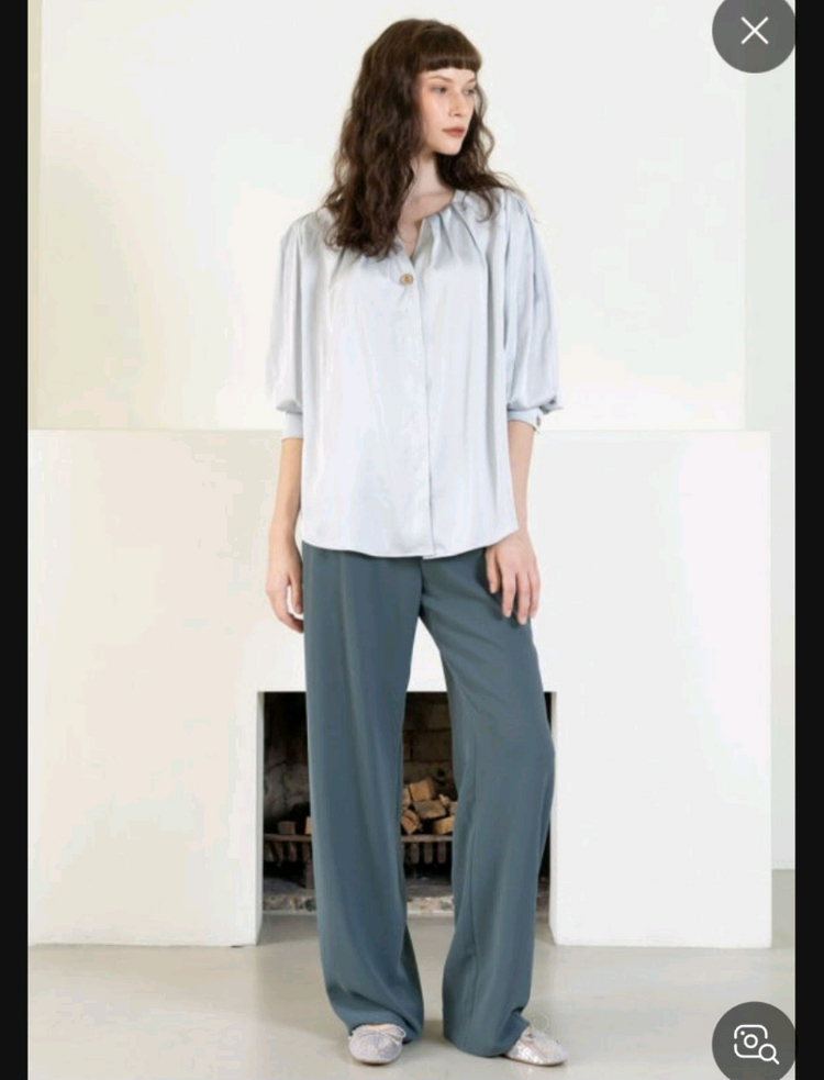 코디너리 crepe straight banding 팬츠 새상품 s 이미지