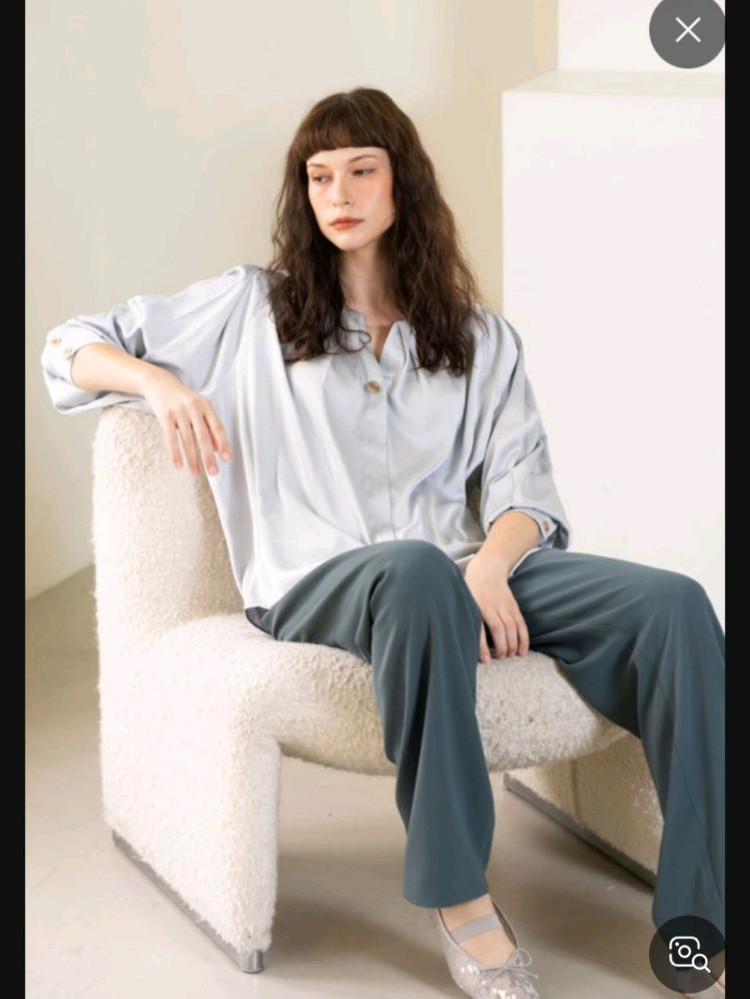 코디너리 crepe straight banding 팬츠 새상품 s 이미지